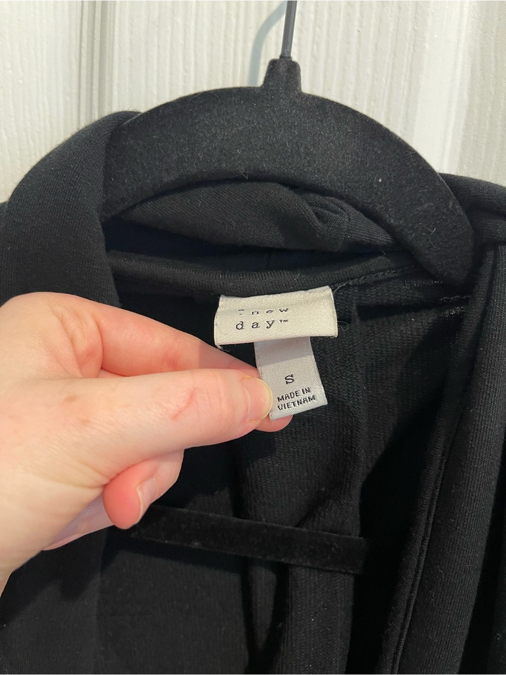 Black Open Front Draped Cardigan - Picture 3 of 3